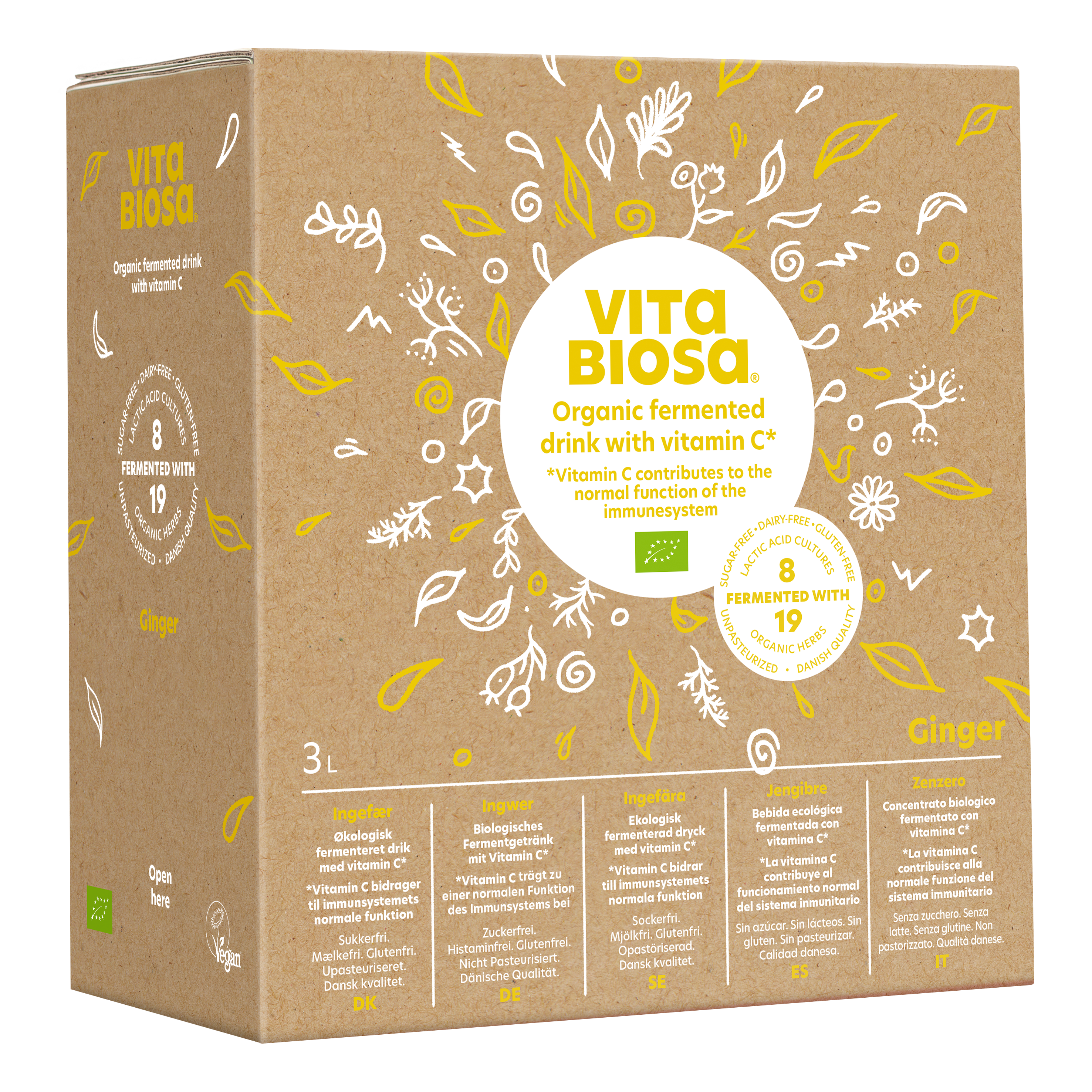 Vita Biosa Ingefära 3 liter